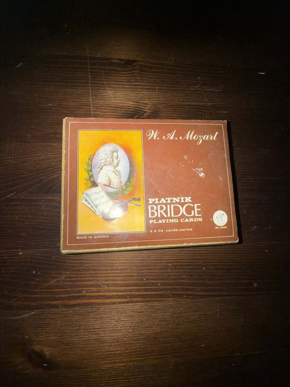 Piatnik W.A. Mozart Bridge Playing Cards 2-Deck Set (Nr. 2209)
